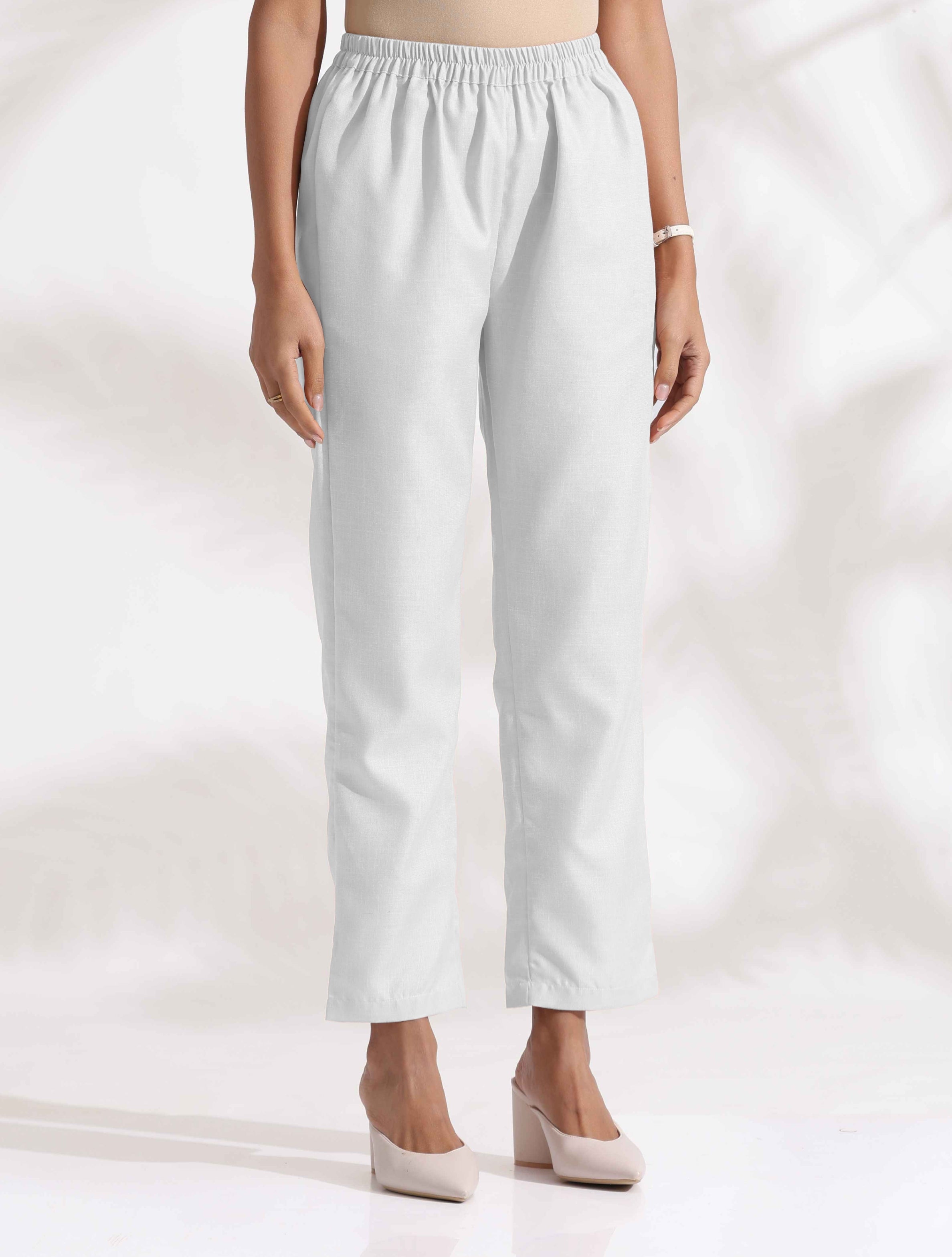 trueBrowns White Cotton Blend Co-ord Set