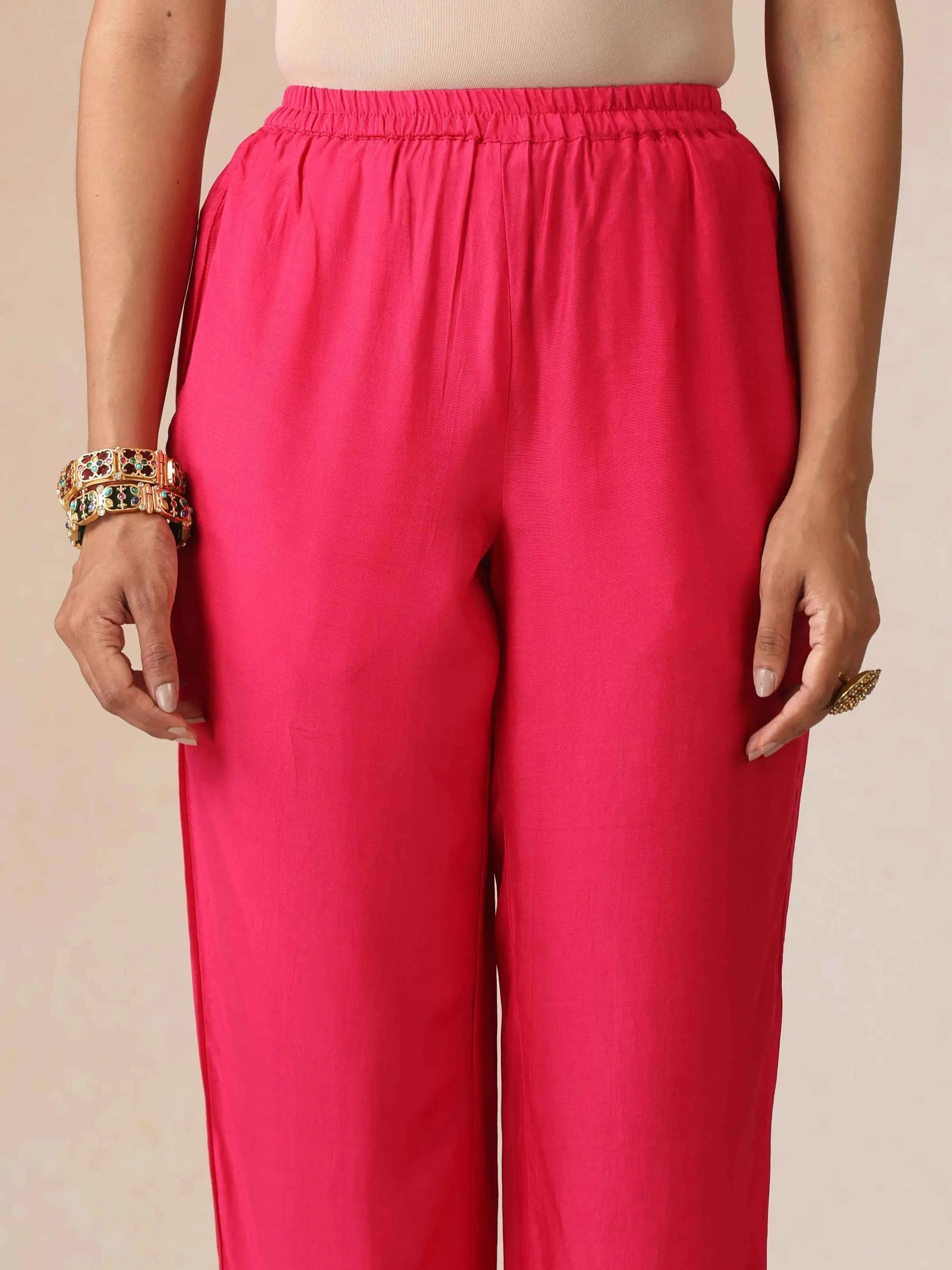 trueBrowns Blue Lime Jaal Print Viscose A-line Kurta Set