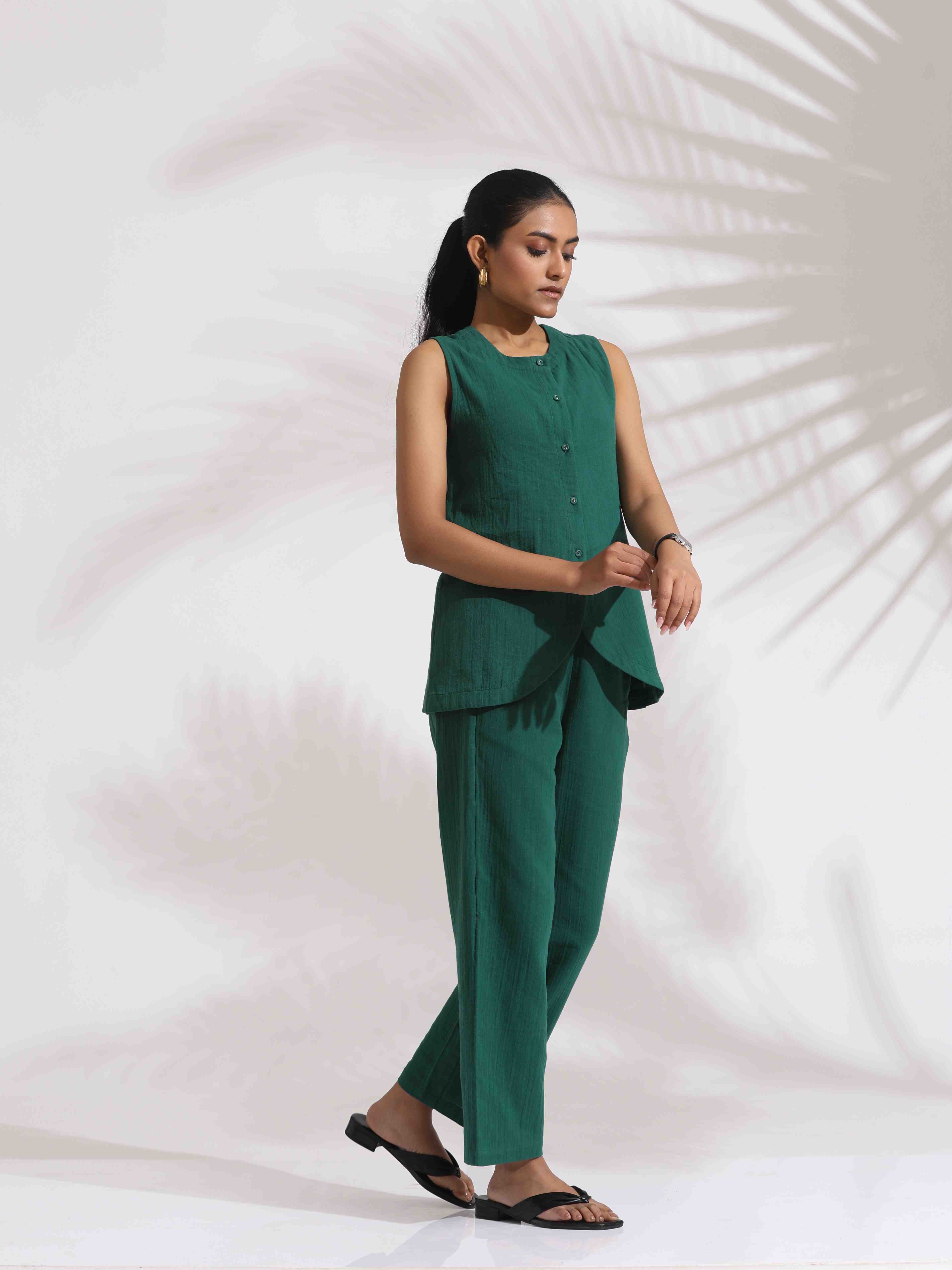 trueBrowns Green Cotton Co-ord Set