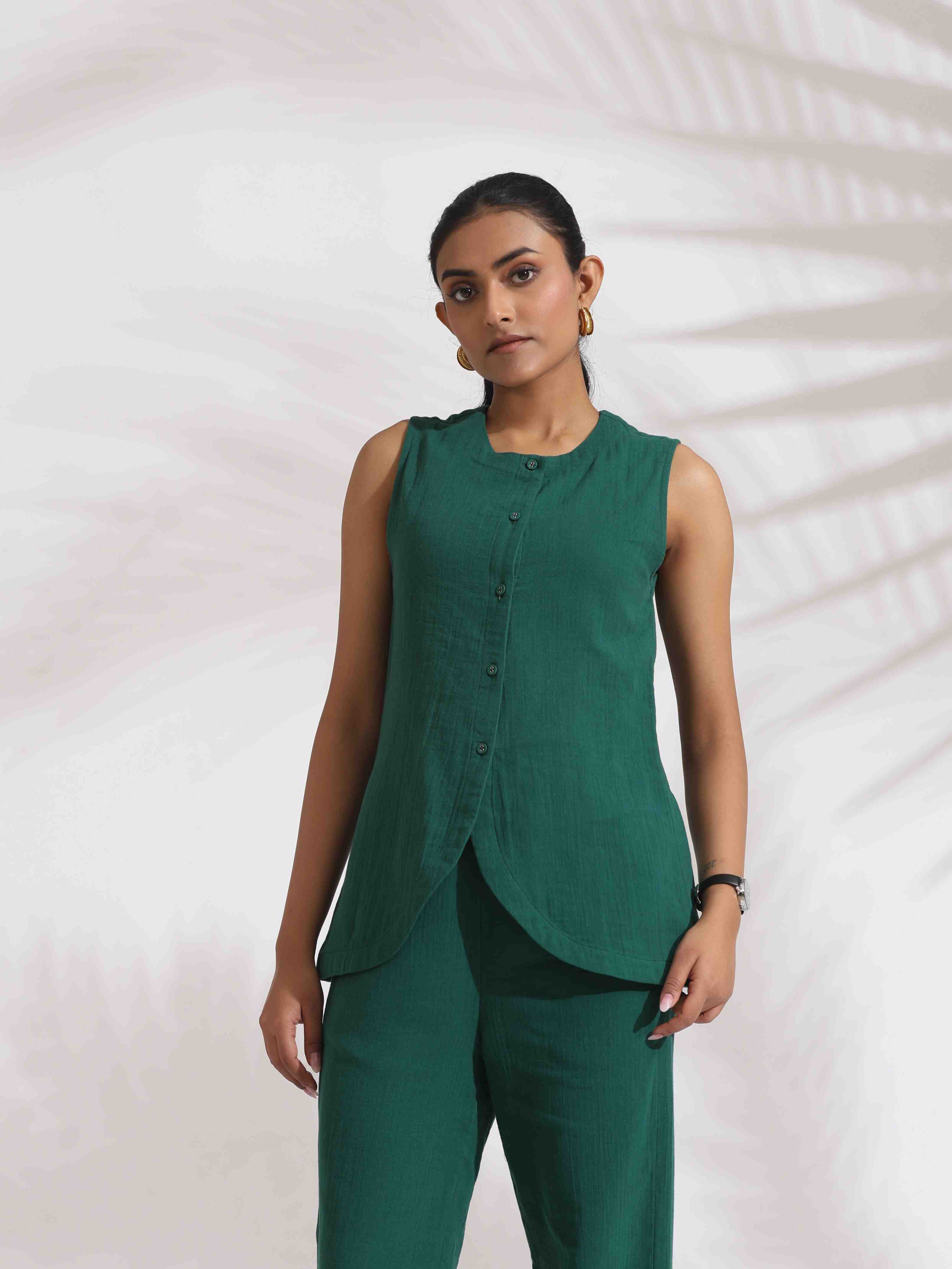 trueBrowns Green Cotton Co-ord Set