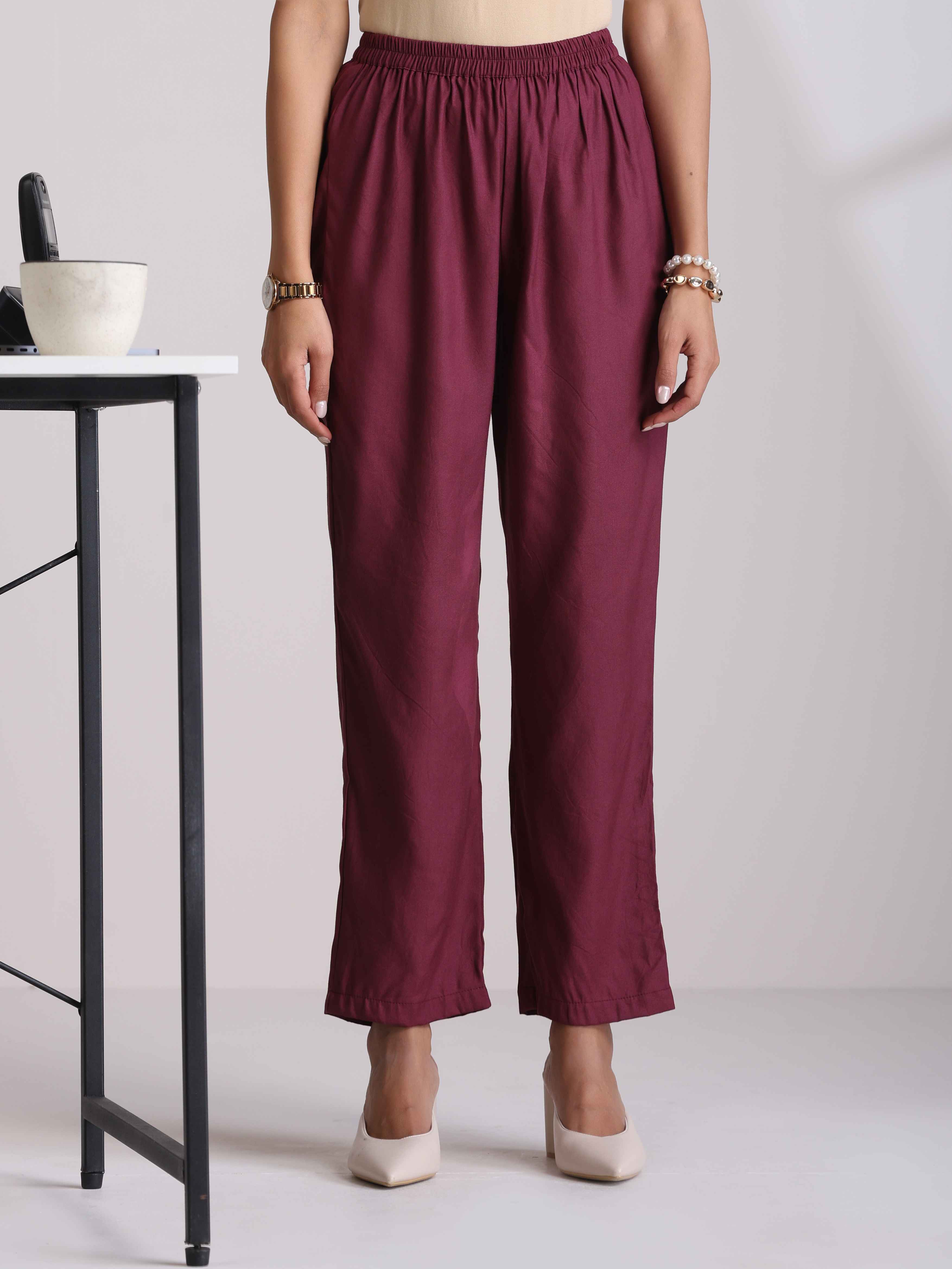 trueBrowns Purple Print Shirt Kurta Set