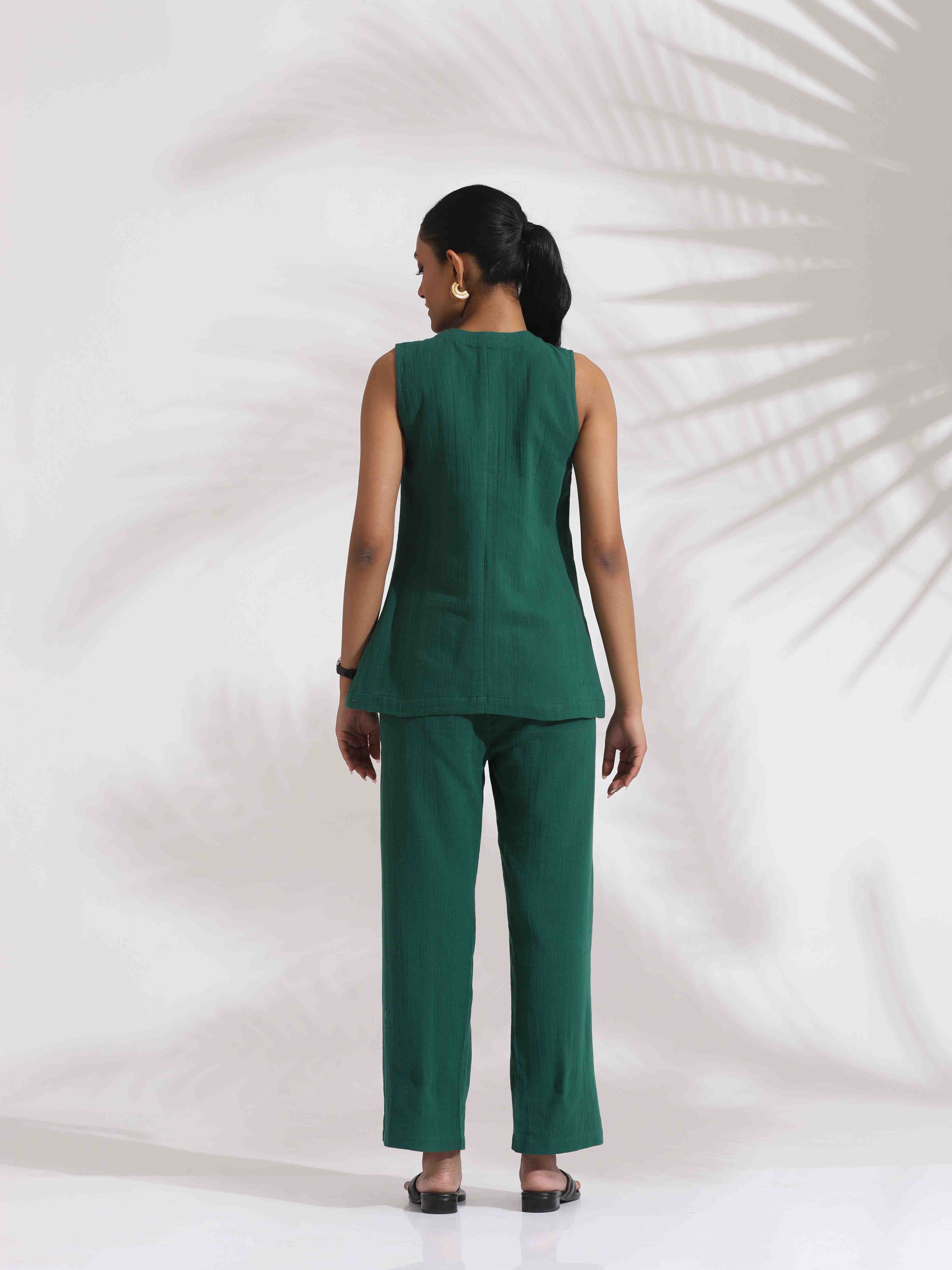trueBrowns Green Cotton Co-ord Set