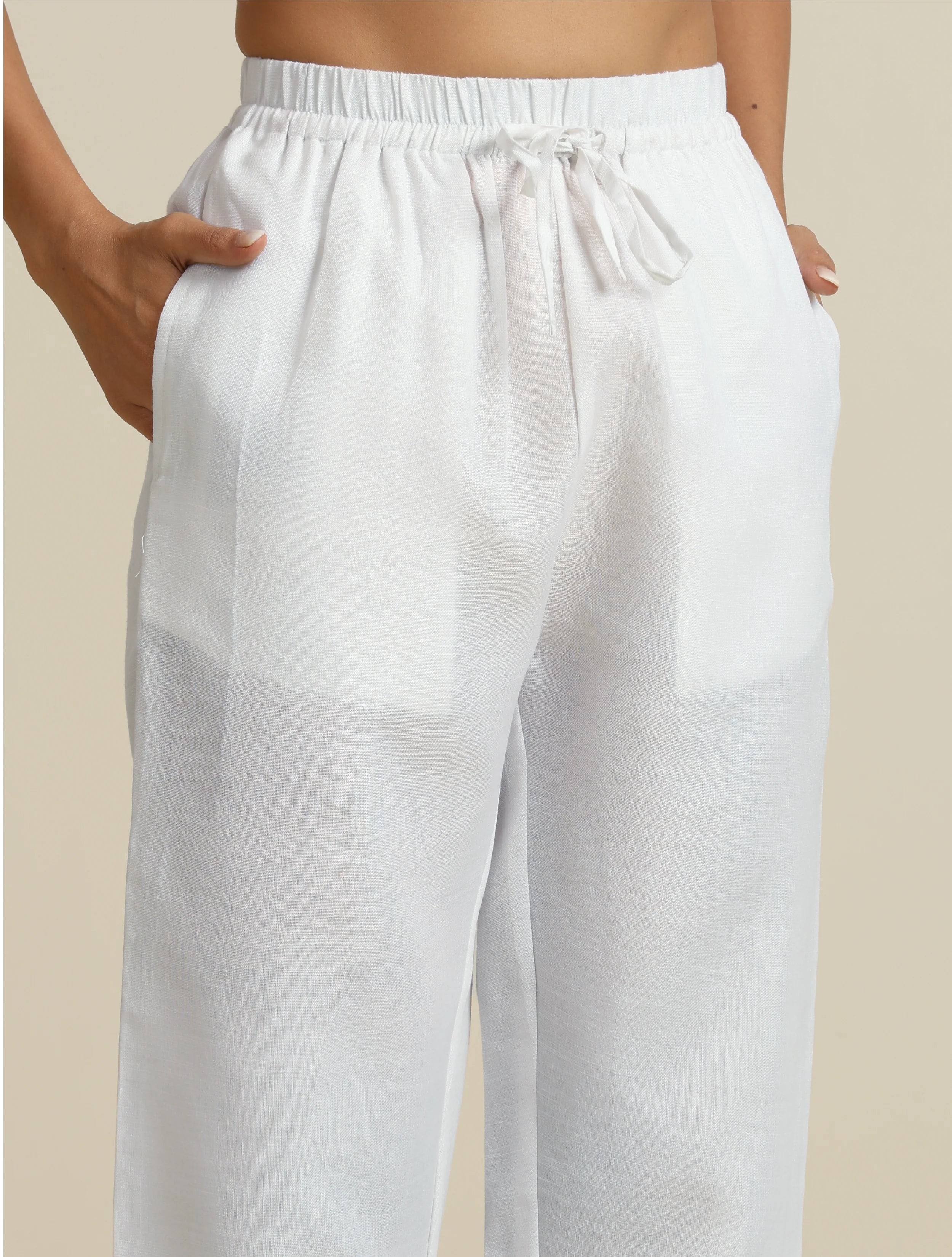 trueBrowns White Cotton Blend Co-ord Set