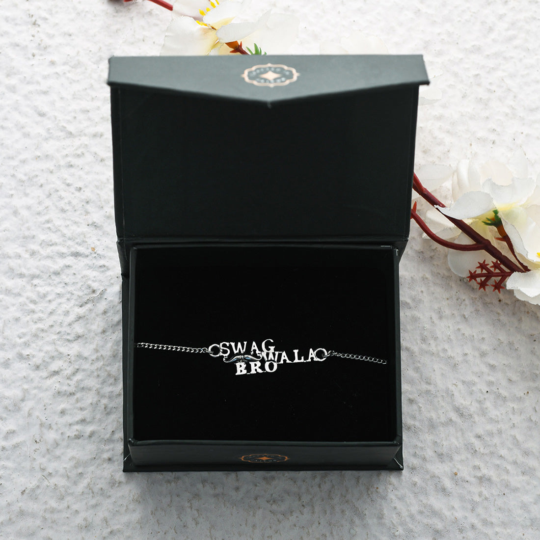 trueBrowns 925 Sterling Silver Precious Swag Wala Bro Bracelet Rakhi