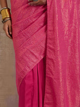 trueBrowns Pink Gold Lurex Ready To Wear Saree