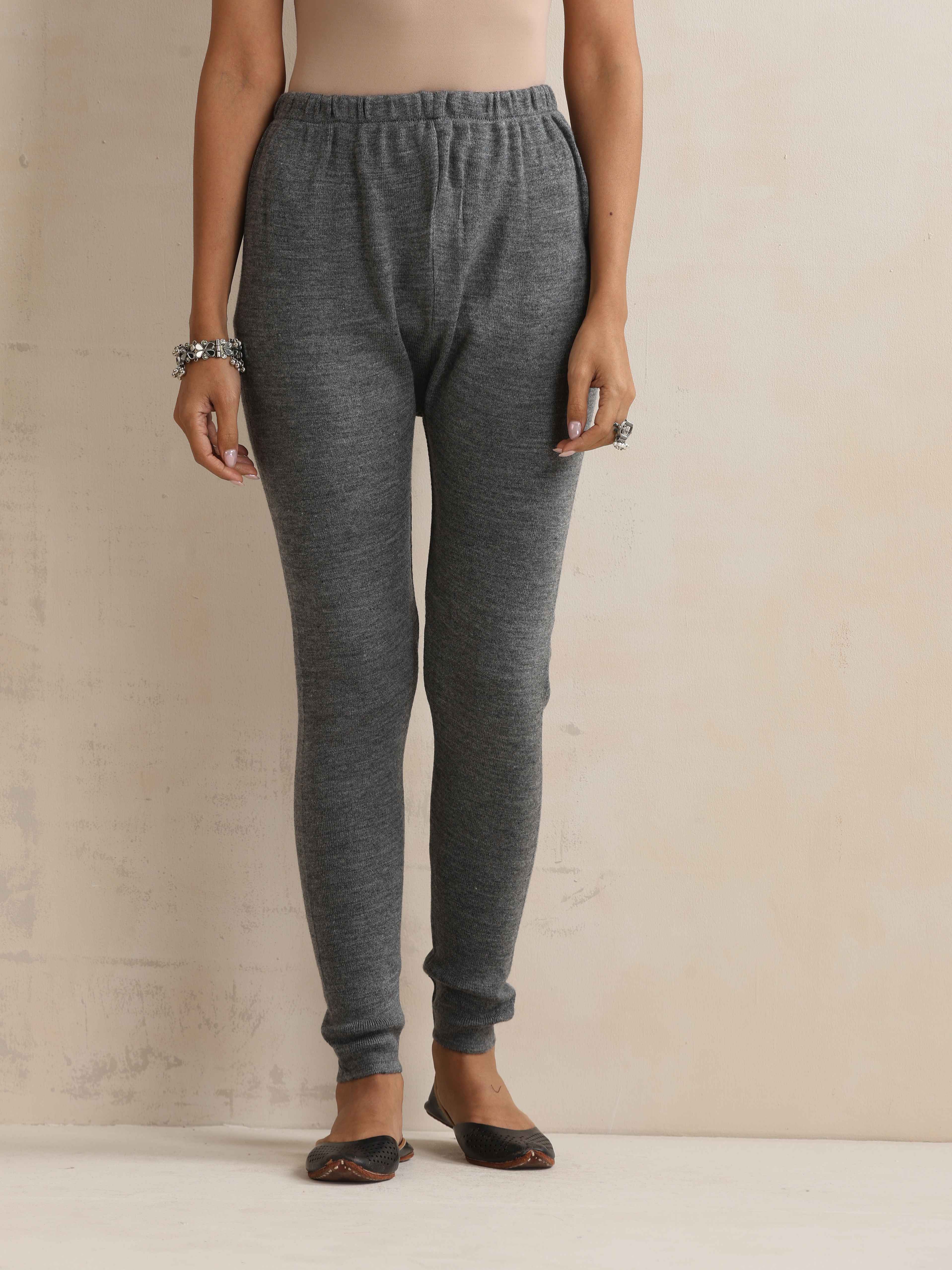 trueBrowns Grey Woollen Leggings