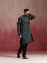 trueBrowns Men's Grey Kurta