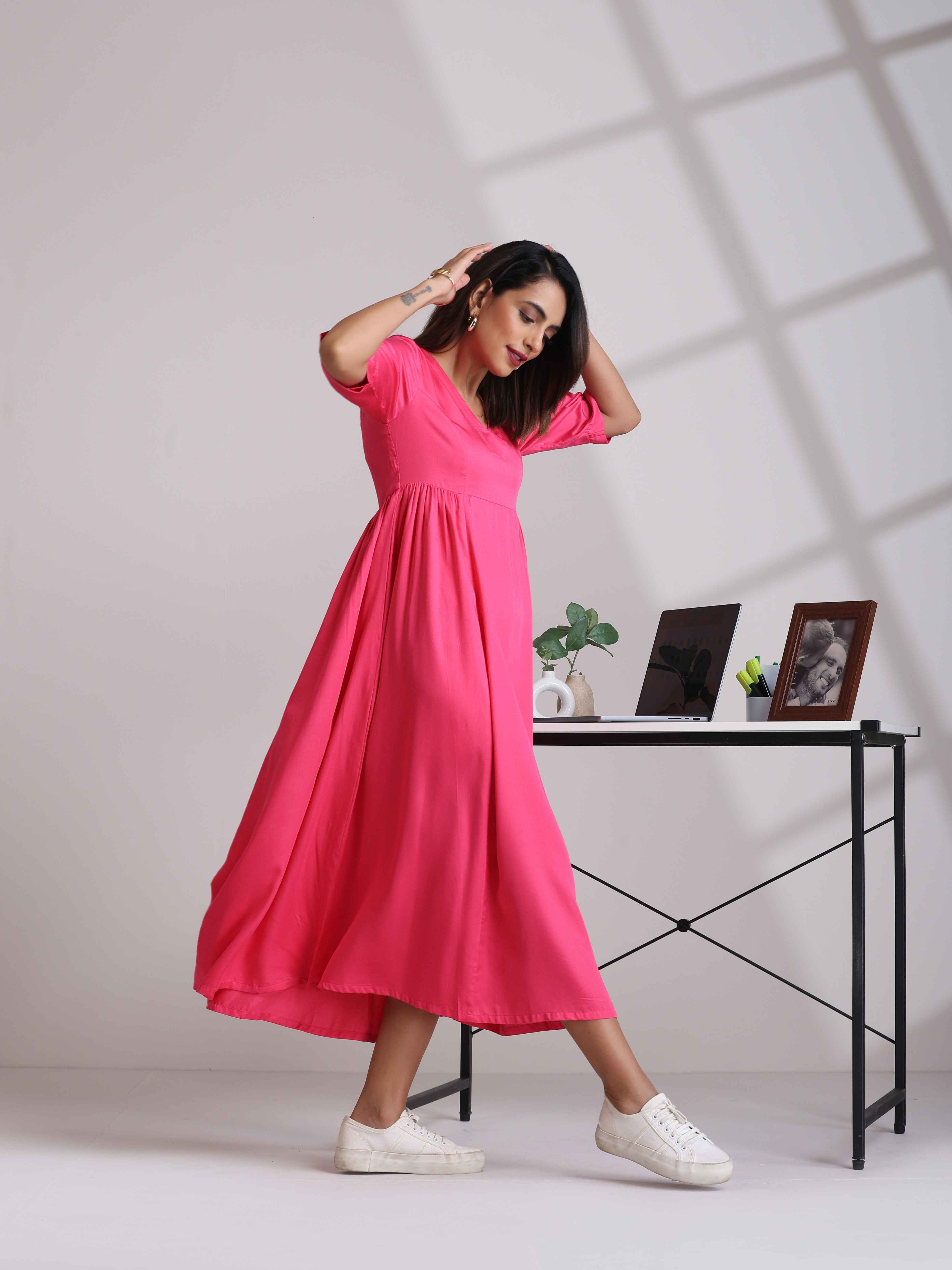 trueBrowns Modal Pink Dress