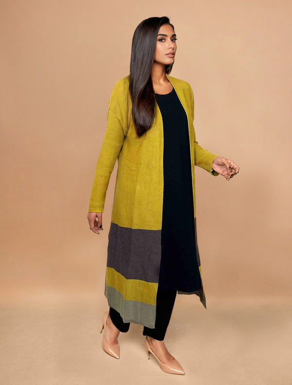 trueBrowns Mustard Woollen Cape