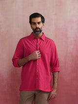 trueBrowns Men's Pink Cotton Shirt