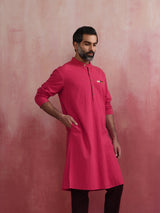 trueBrowns Men's Pink Kurta