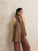 trueBrowns Brown Check Woollen Stole