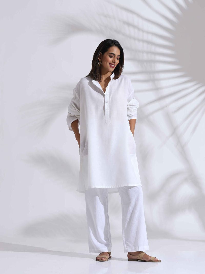 trueBrowns White Unisex Freesize Holi Kurta