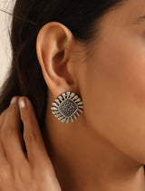 trueBrowns Silver Coin Earrings
