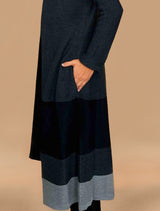 trueBrowns Dark Grey Woollen Cape