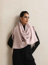 trueBrowns Pink Geometric Woollen Stole