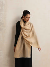 trueBrowns Beige Woollen Stole