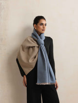 trueBrowns Blue Reversible Woollen Stole