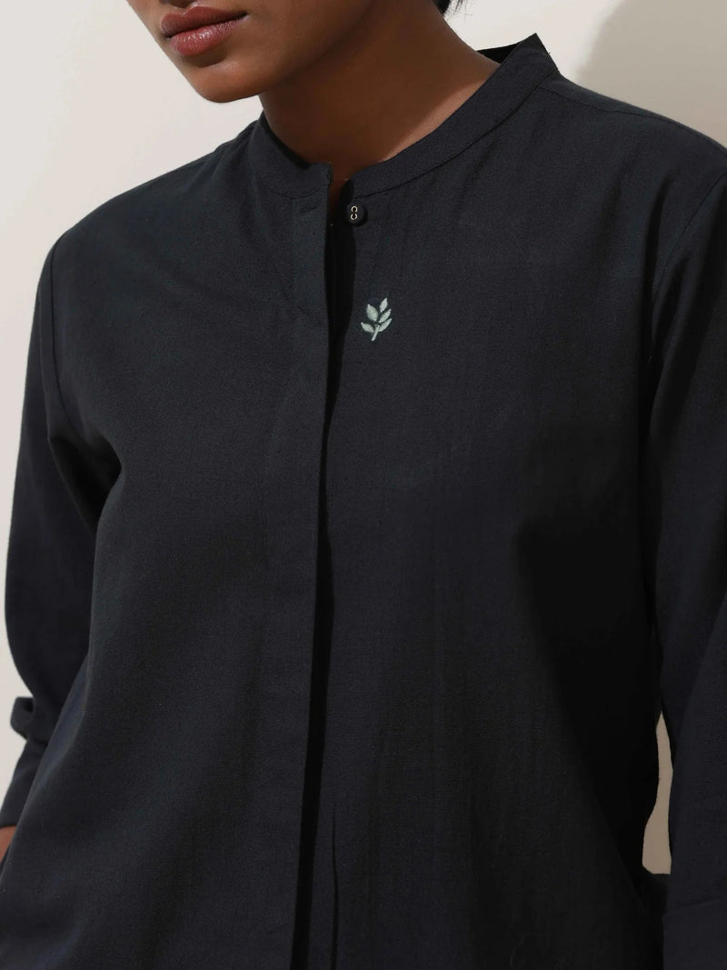 trueBrowns Black Cotton Linen Co-Ord Set