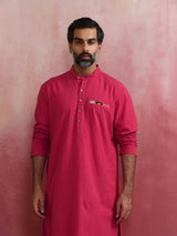 trueBrowns Men's Pink Kurta