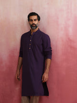 trueBrowns Men's Purple Kurta