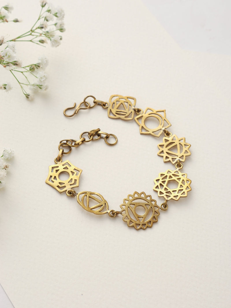 trueBrowns Brass Mandala Braclette