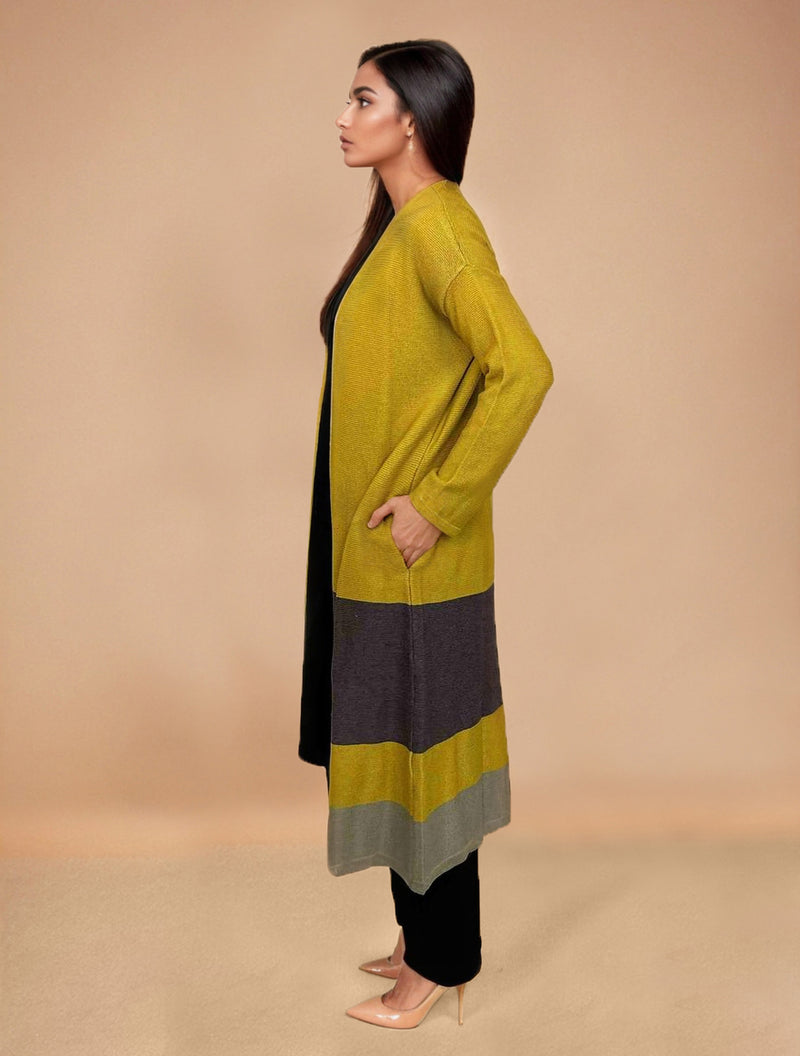 trueBrowns Mustard Woollen Cape