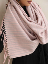 trueBrowns Pink Geometric Woollen Stole