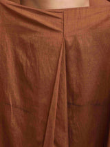 trueBrowns Brown Silk Ready To Wear Saree