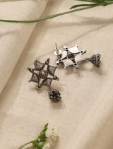 trueBrowns Silver Star Earrings