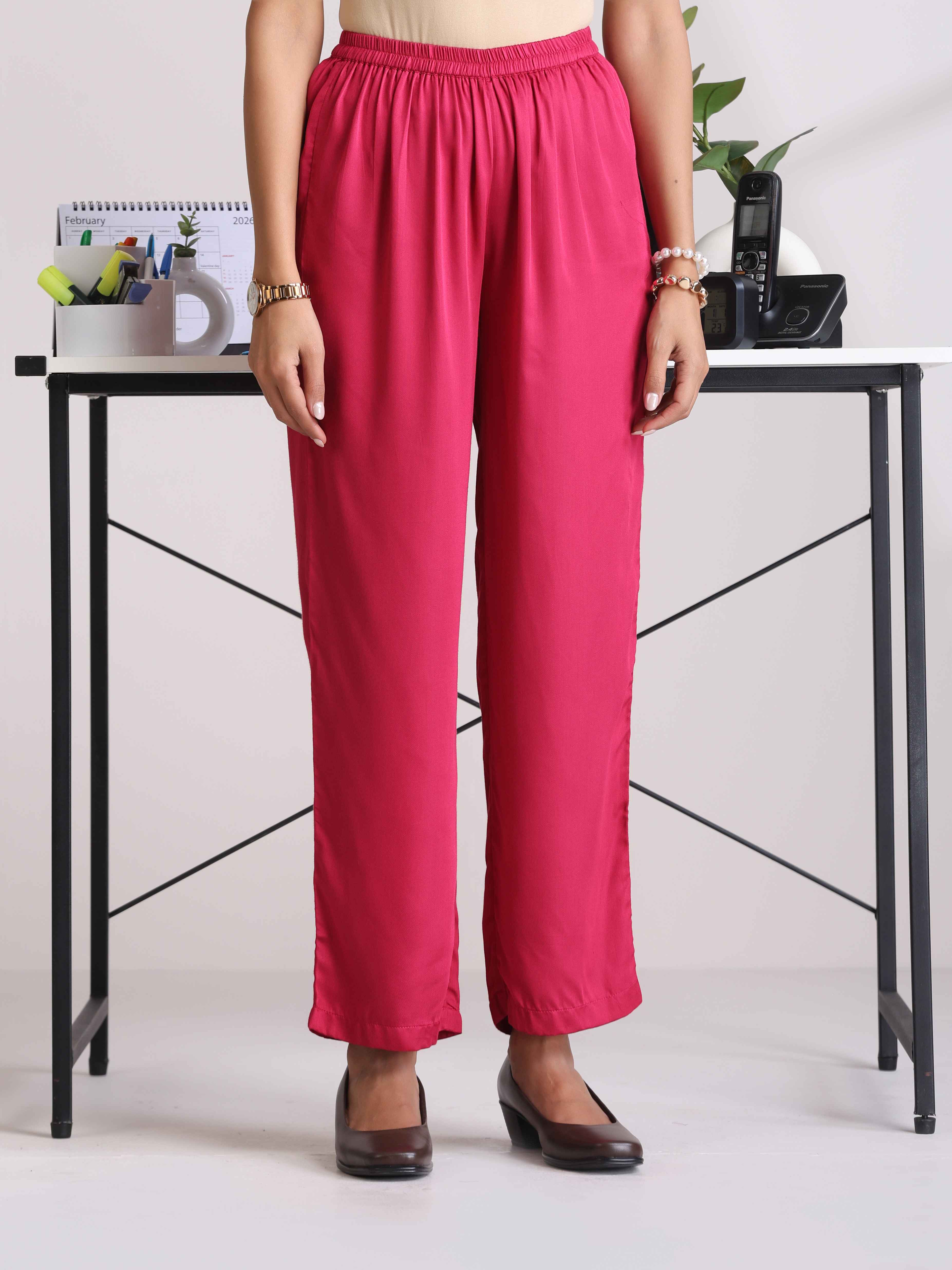 Pink Modal Satin Relax Co-ord Set