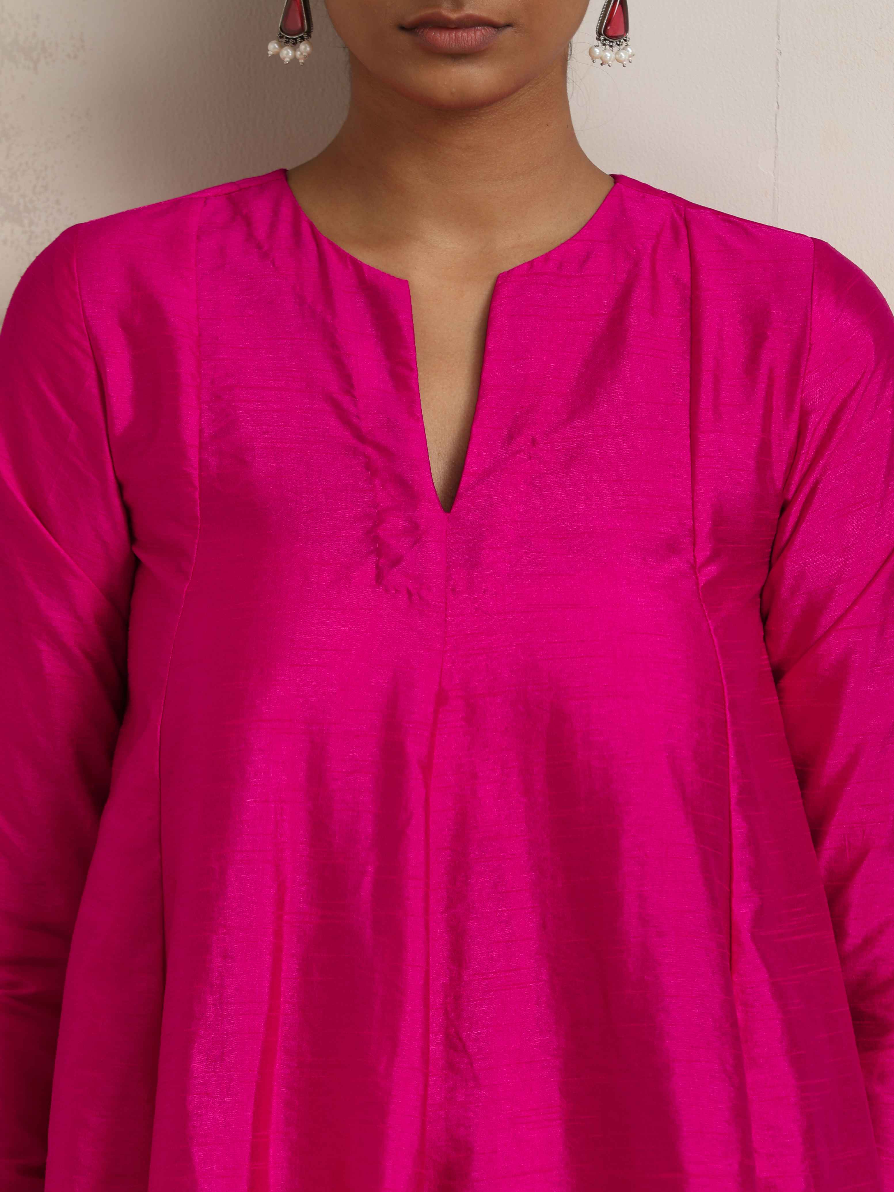 trueBrowns Pink Silk Co-ord Set