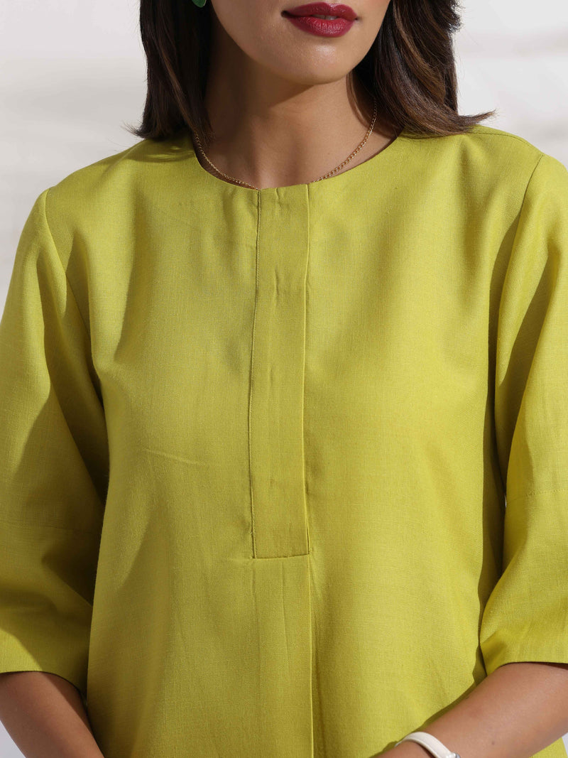 trueBrowns Lime Slub Co-ord Set