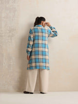 trueBrowns Beige Check Winter Top