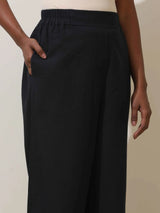 trueBrowns Black Cotton Linen Co-Ord Set