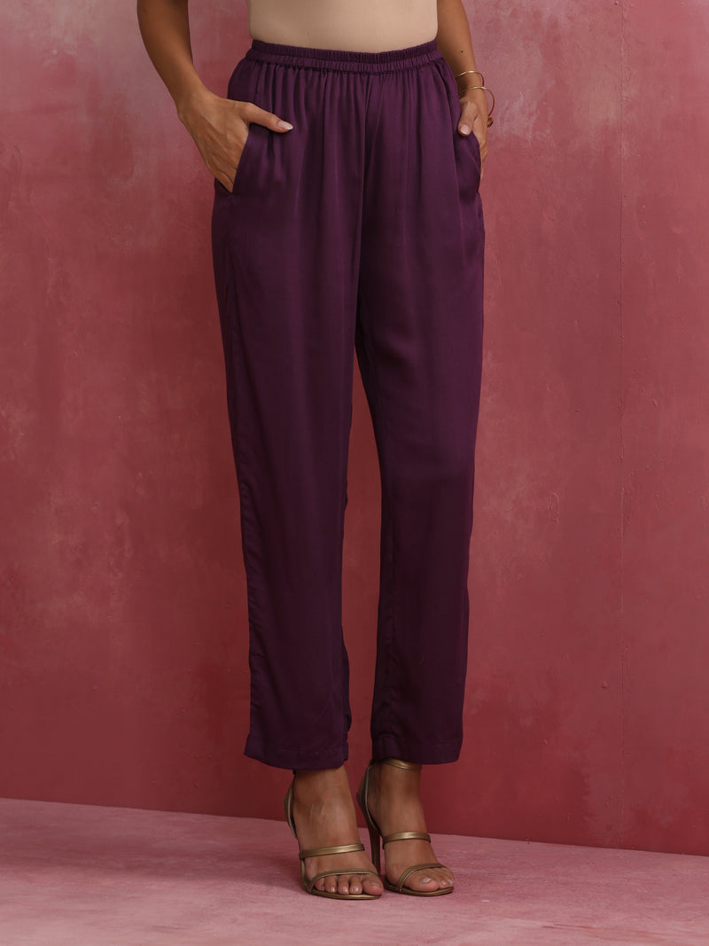 trueBrowns Purple Modal Co-ord Set