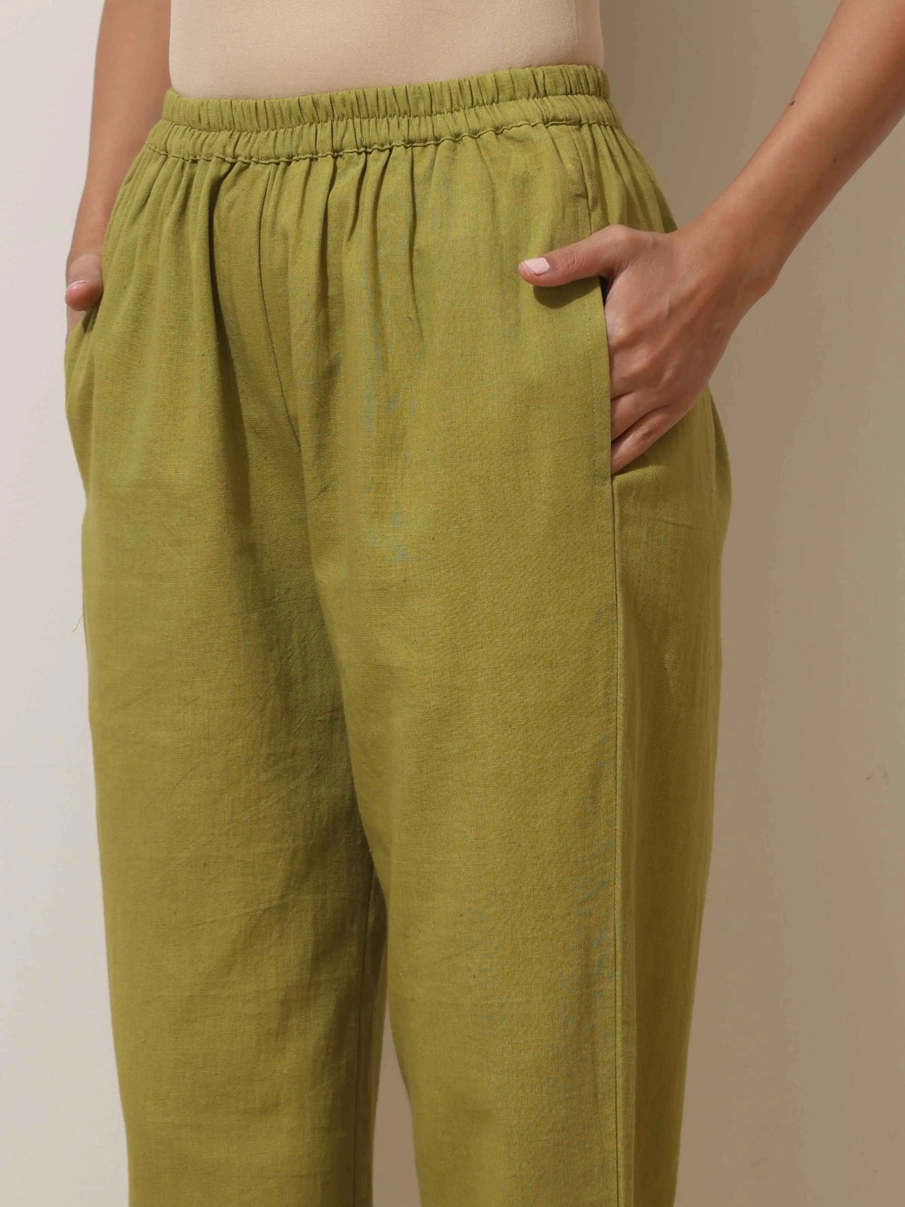 trueBrowns Brown Cotton Linen Kurta Pant Set