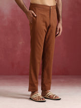 trueBrowns Men's Brown Cotton Co-ord set