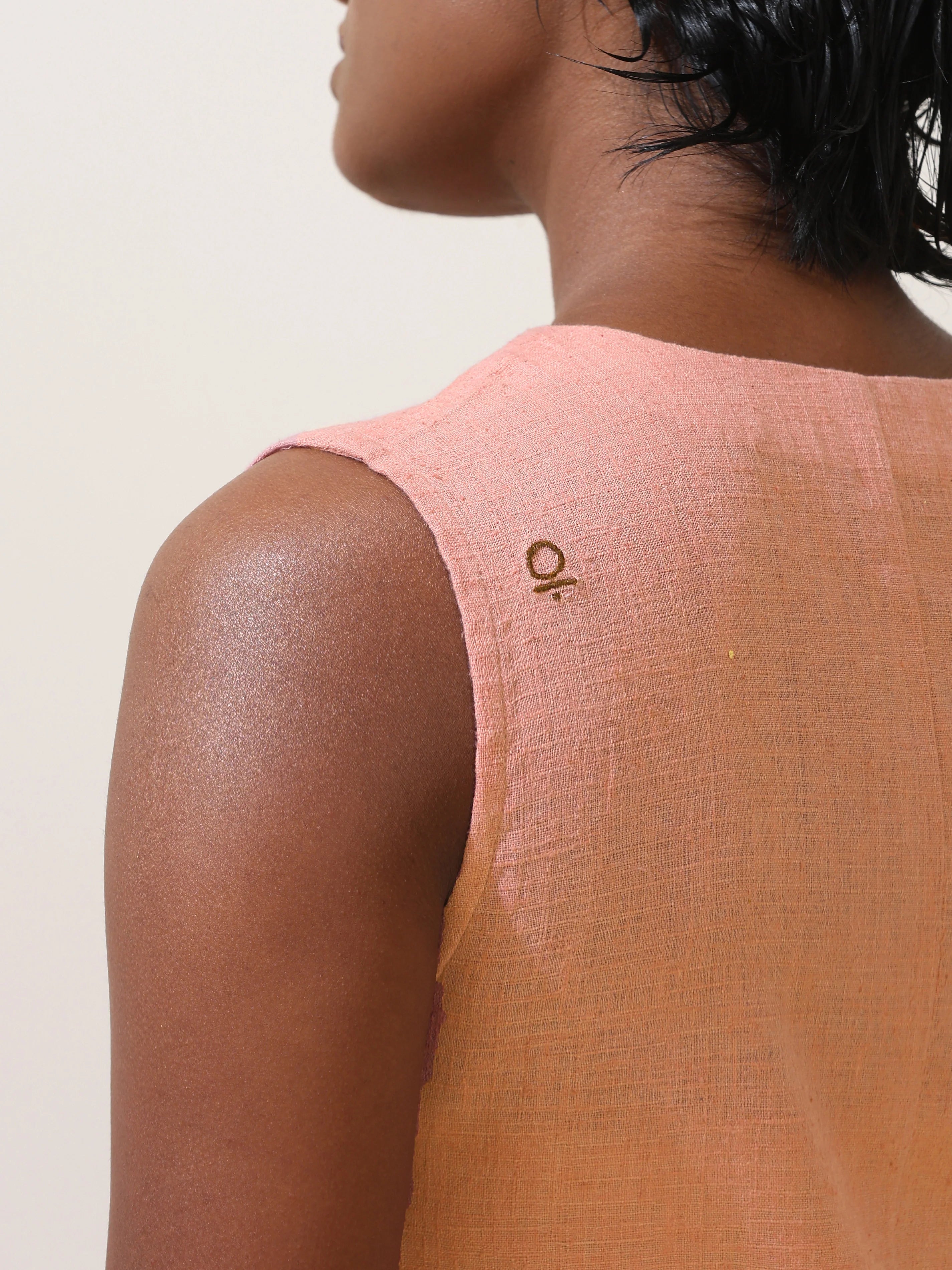 trueBrowns Camellia Pink Crochet Natural Cotton Co-ord Set