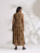 trueBrowns Beige Cotton Skirt Co-ord Set