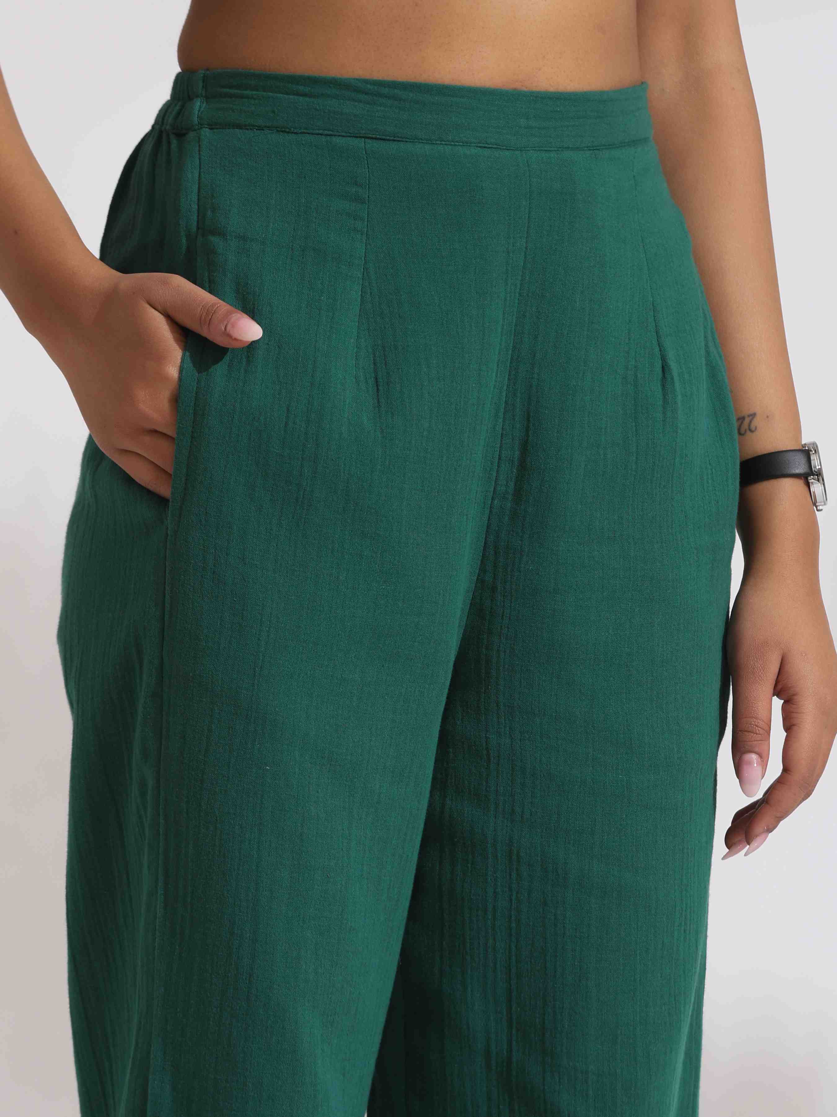 trueBrowns Green Cotton Co-ord Set