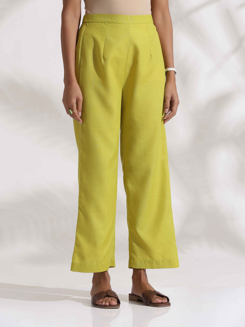 trueBrowns Lime Slub Co-ord Set