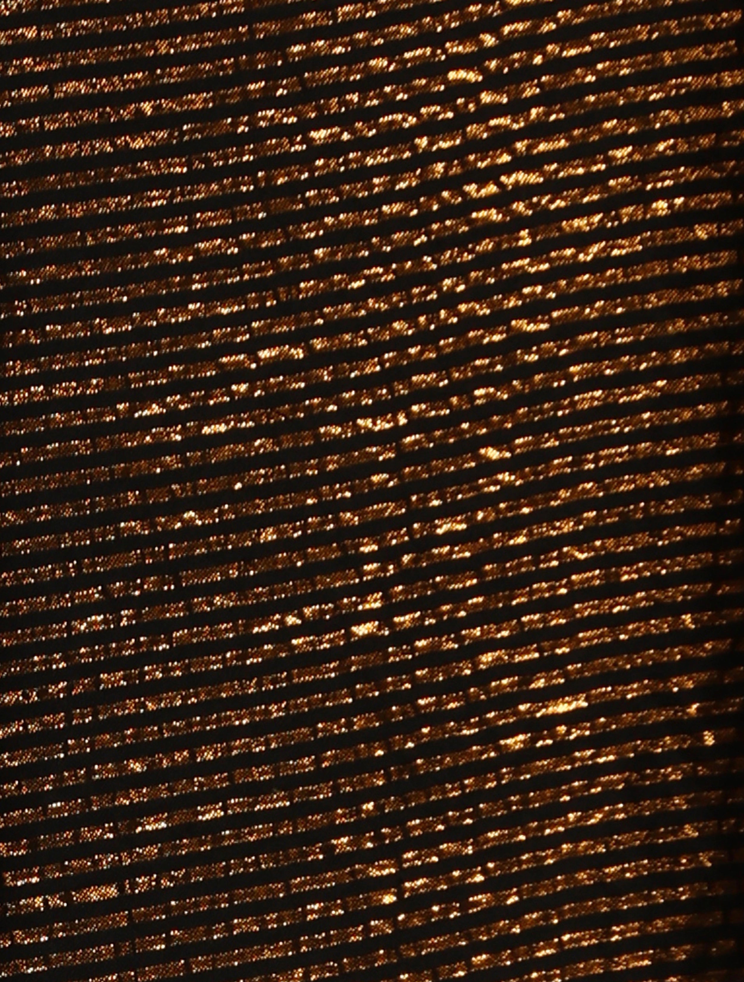 trueBrowns Black Cotton Gold Striped Saree With Unstitched Blouse