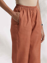 trueBrowns Rust Slub Co-ord Set