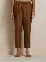 trueBrowns Brown Silk Co-ord Set