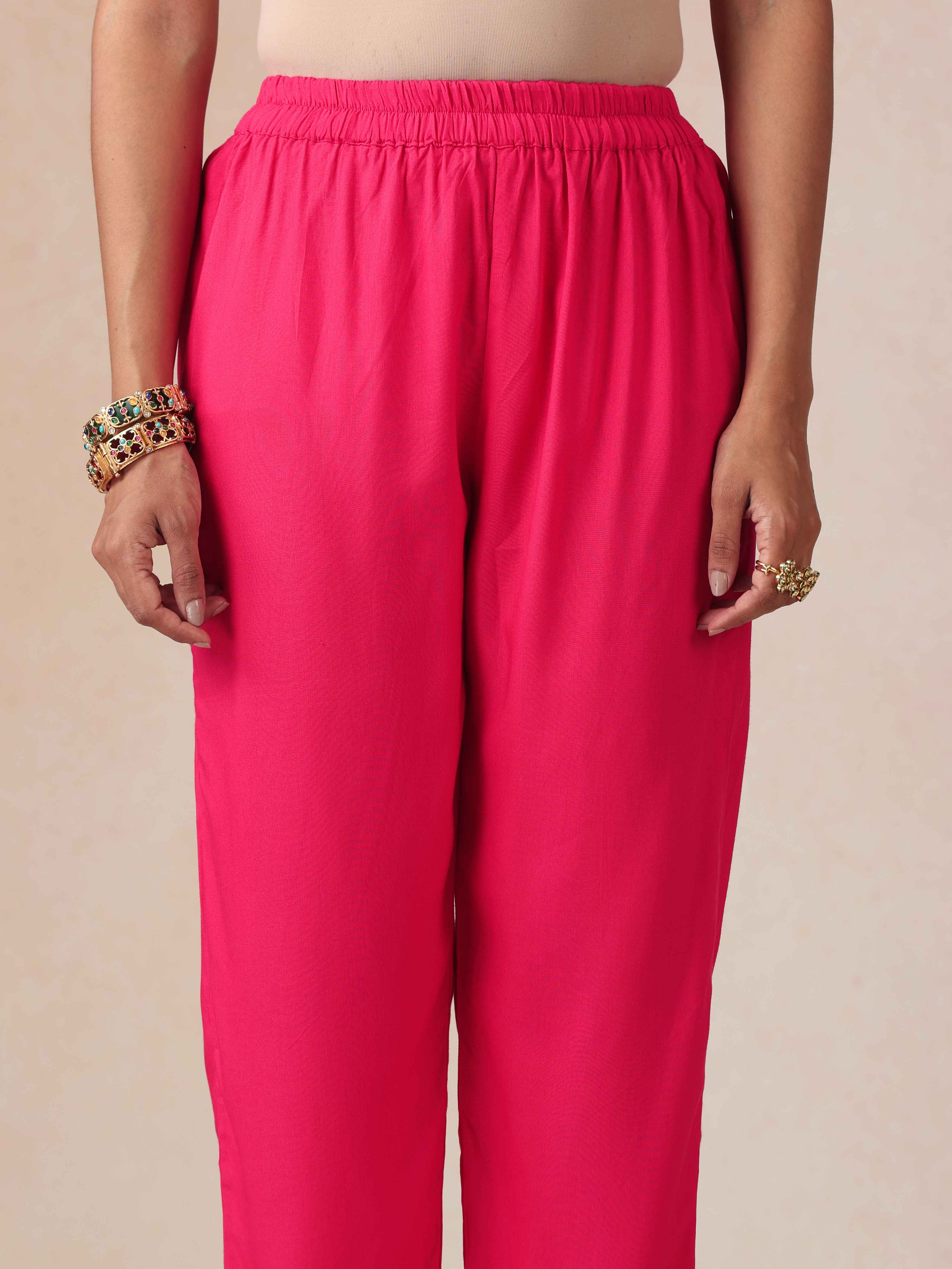 trueBrowns Yellow Boota Print Viscose A-line Kurta Set