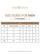 trueBrowns Men's Rust Printed Kurta