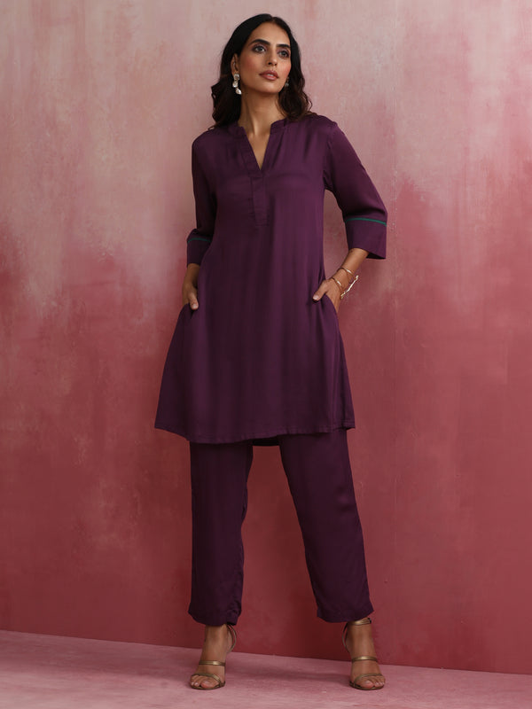 trueBrowns Purple Modal Co-ord Set