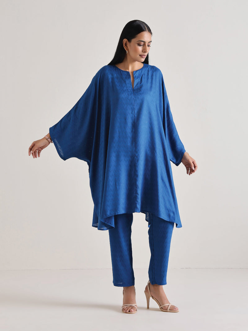 Ink Blue Oversized Round Co-Ord Set