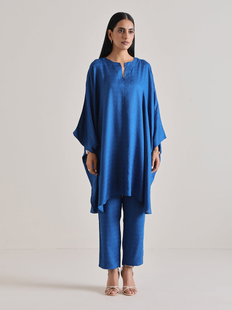 Ink Blue Oversized Round Co-Ord Set